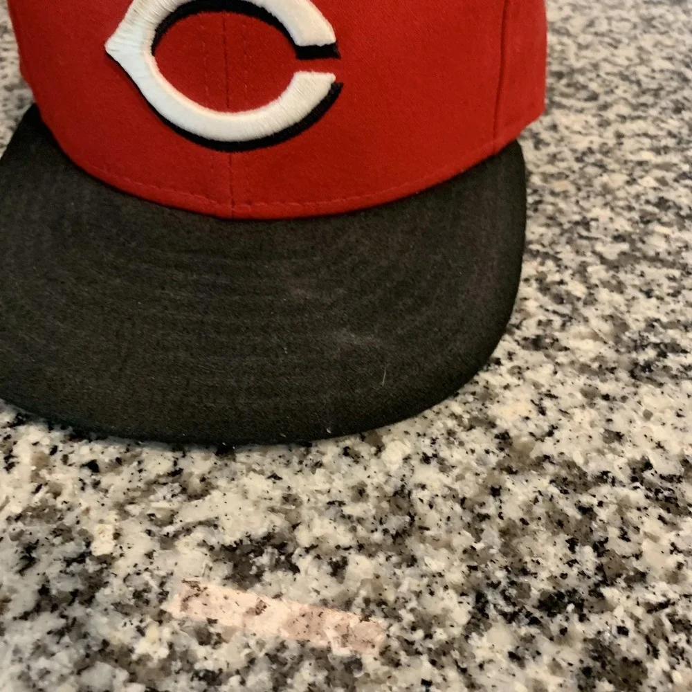Vintage Cincinnati Reds Hat Cap Fitted Mens 7 Red MLB Baseball 59FIFTY New Era